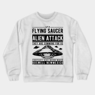 Flying Saucer Alien Attack Crewneck Sweatshirt